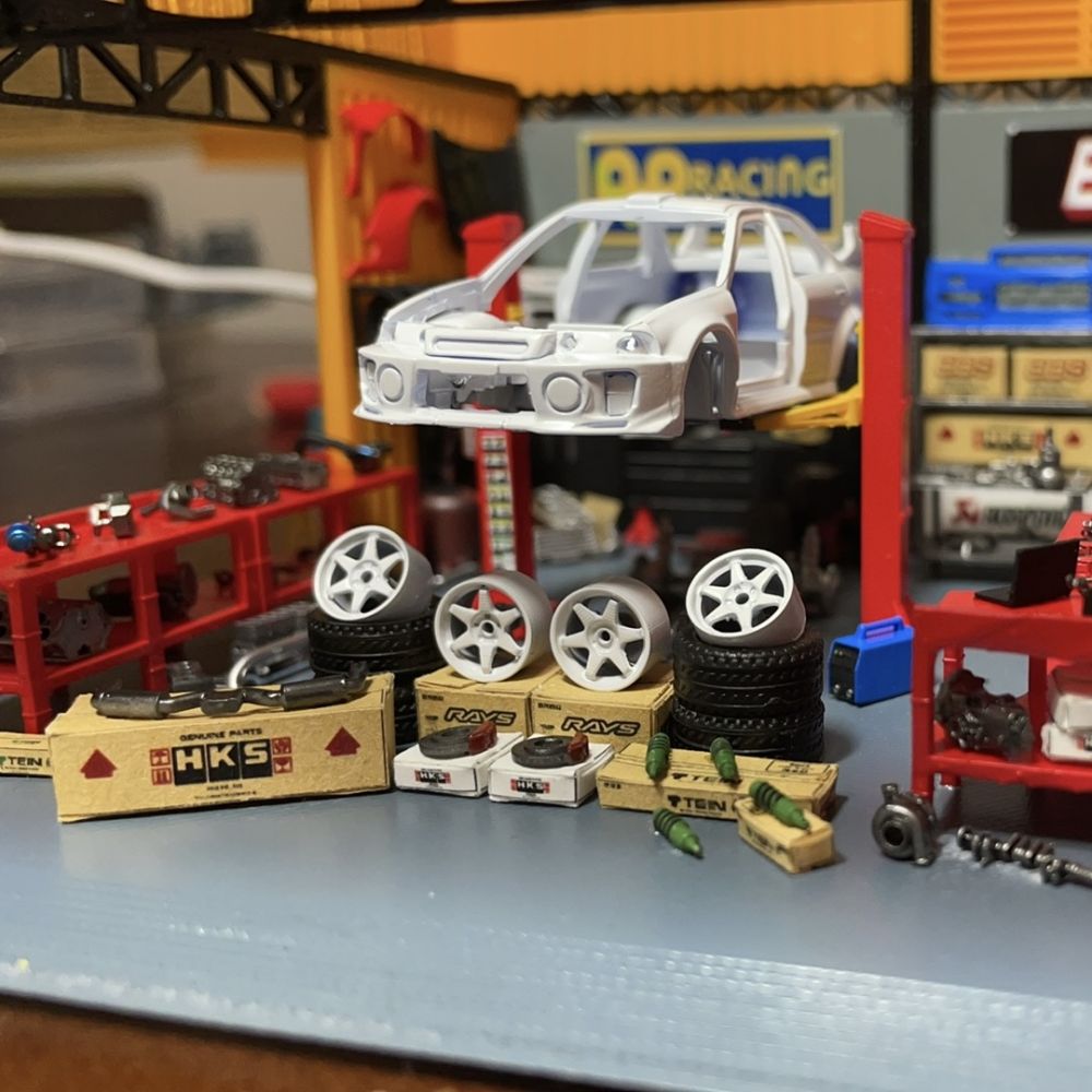 ديوراما 1:64 محور الفرجار نموذ - مراجعة Auto Repair Shop Japan وسعره