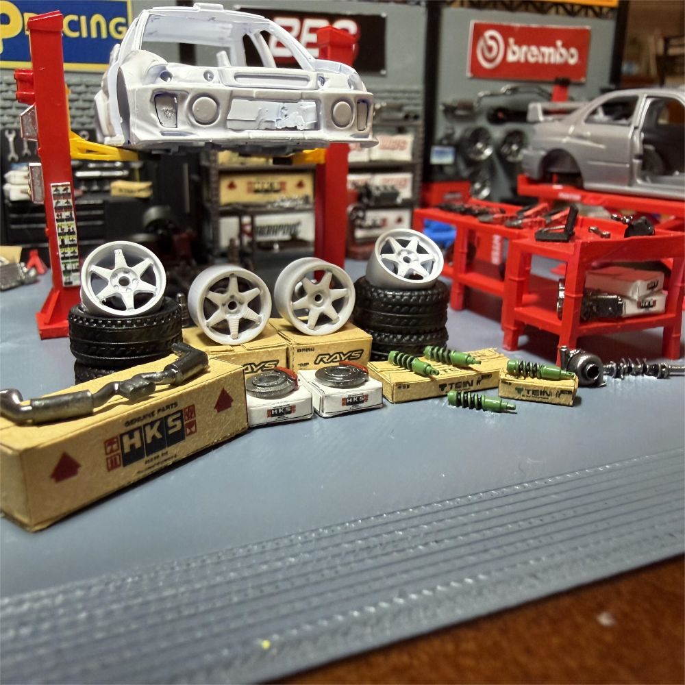 ديوراما 1:64 محور الفرجار نموذ - مراجعة Auto Repair Shop Japan وسعره