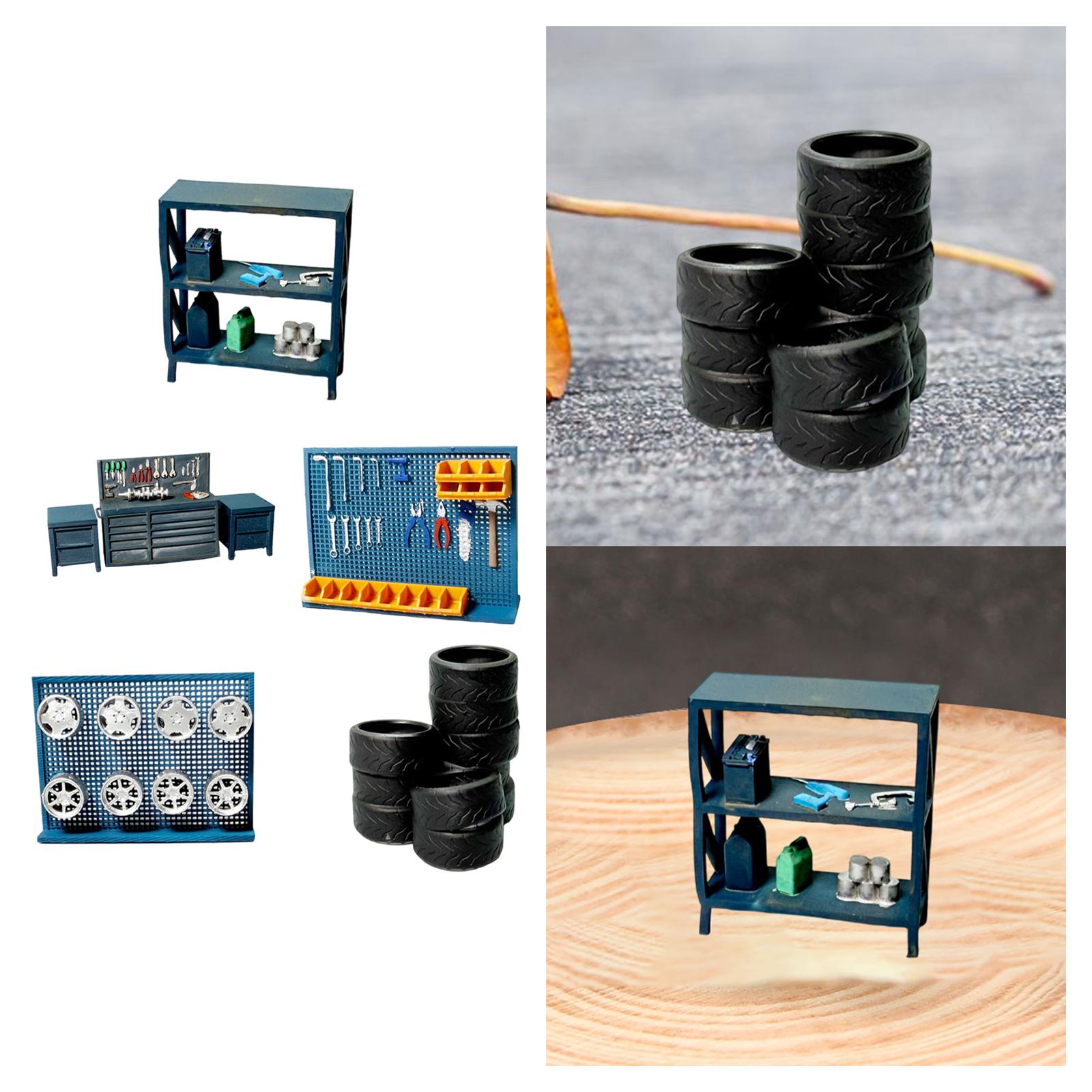 1/64 ملحقات جراج ديوراما مصغرة - مراجعة Auto Repair Shop Layout وسعره